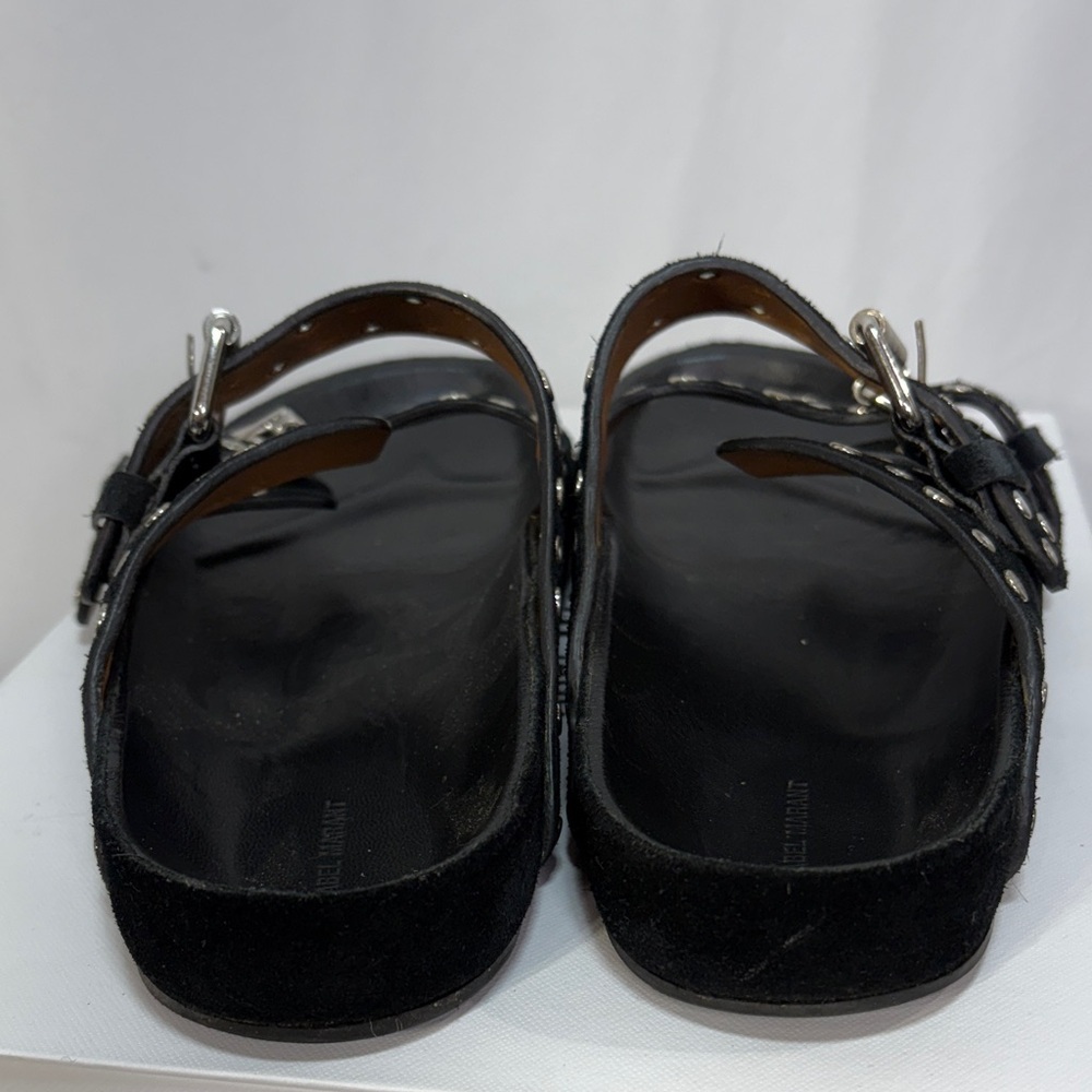 Isabel Marant Black suede Studded Sandals Lennyo: - Picture 3 of 13